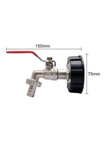 1000l IBC-Adapter IBC-Tankadapter S60x6 Tankadapter Messing Gartenhahn 1,27 cm