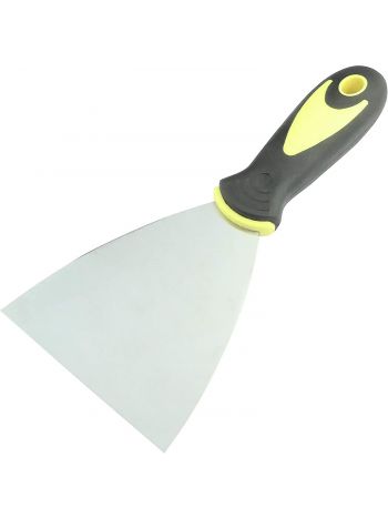 Malermesser 100 mm – Spachtel/Spachtelmesser – Maurerspachtel – Tapetenschaber – Stuckateur-/Holzleger-/Maurerwerkzeug – Bi-Material-Kunststoffgriff