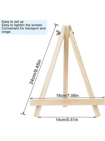 9 Zoll hohe Holzstaffeleien, Set mit 10 Tischstaffeleien, Kunsthandwerk, Malstaffelei, Ständer für Künstler, Erwachsene, Studenten, Künstlerstaffelei aus Holz, dreieckig